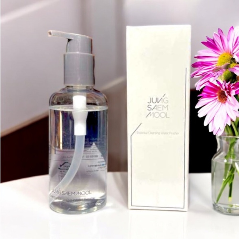 Jung Saem Mool Essential Cleansing Water Finisher 6.76 oz Clear Pump New In Box